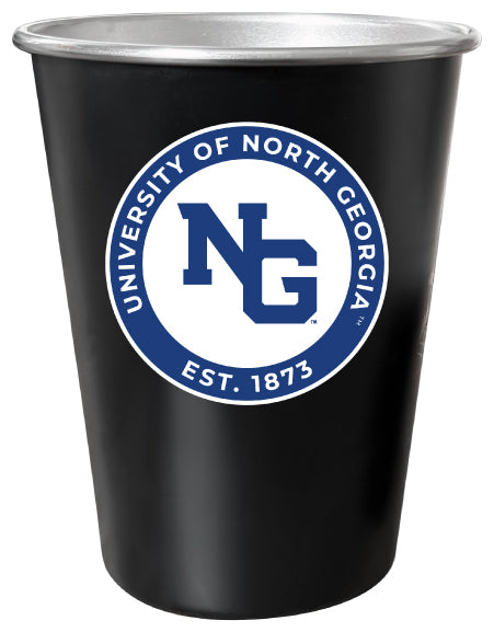 North Georgia Nighthawks 8 oz Tin Cup Black Matte Coating Officially Licensed 4-Pack with Gift Bag