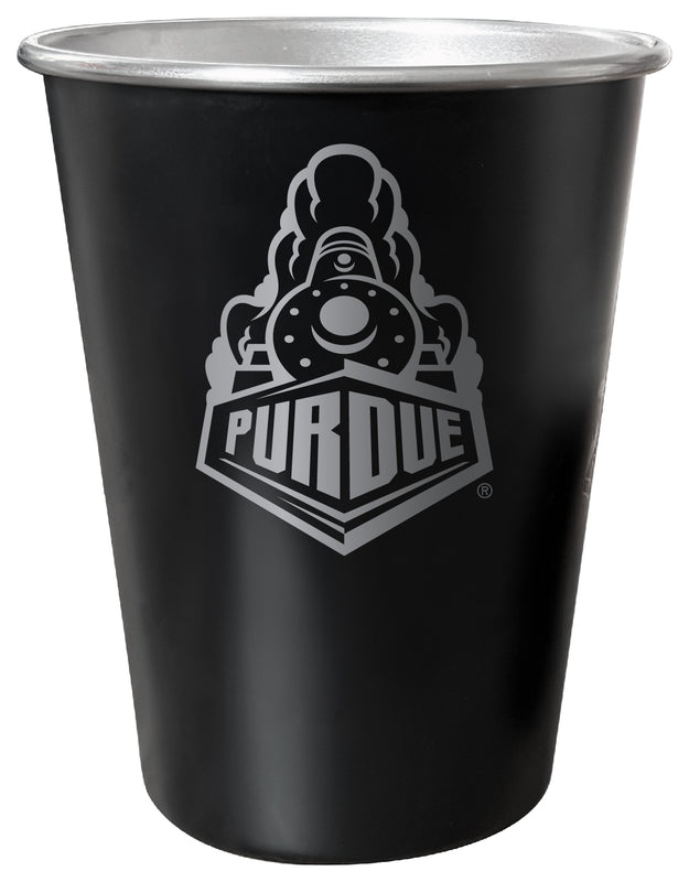 Purdue Boilermakers 8 oz Engraved Tin Cup Black Matte Coating Officially Licensed
