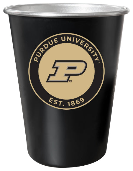 Purdue Boilermakers 8 oz Tin Cup Black Matte Coating Officially Licensed Single