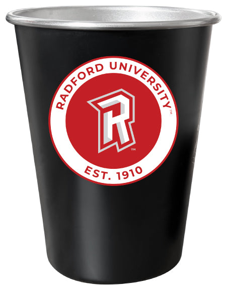 Radford University Highlanders 8 oz Tin Cup Black Matte Coating Officially Licensed Single