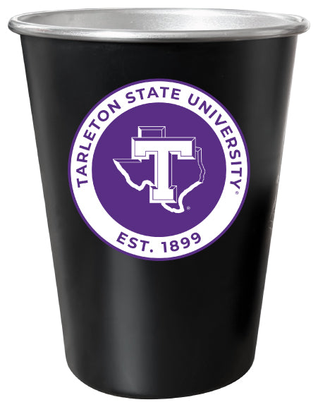 Tarleton State University 8 oz Tin Cup Black Matte Coating Officially Licensed Single
