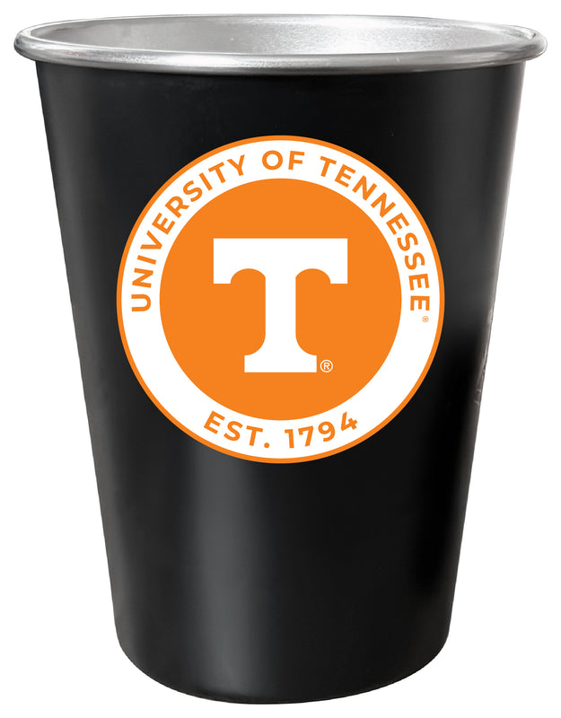 Tennessee Knoxville Volunteers 8 oz Tin Cup Black Matte Coating Officially Licensed Single