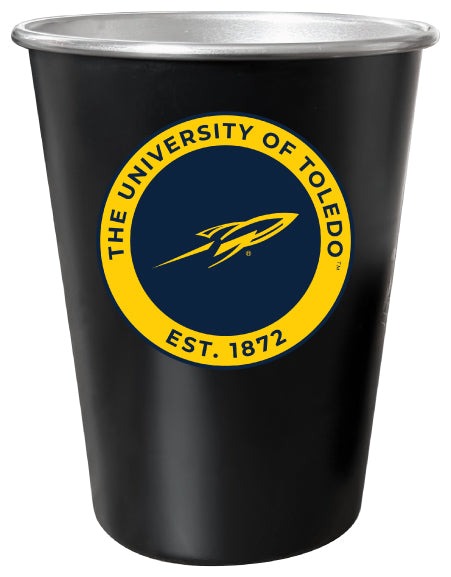 Toledo Rockets 8 oz Tin Cup Black Matte Coating Officially Licensed Single
