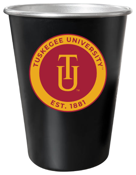 Tuskegee University 8 oz Tin Cup Black Matte Coating Officially Licensed Single