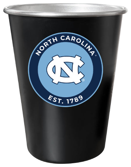UNC Tar Heels 8 oz Tin Cup Black Matte Coating Officially Licensed Single