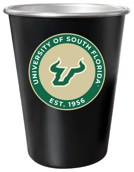 South Florida Bulls 8 oz Tin Cup Black Matte Coating Officially Licensed Single