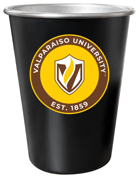 Valparaiso University 8 oz Tin Cup Black Matte Coating Officially Licensed Single
