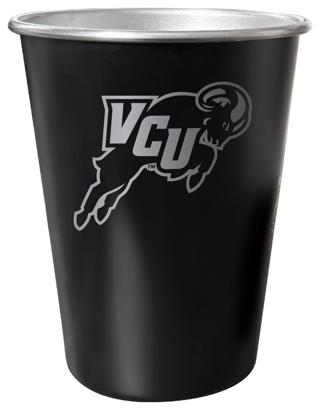 Virginia Commonwealth 8 oz Engraved Tin Cup Black Matte Coating Officially Licensed