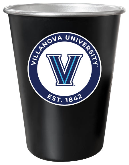 Villanova Wildcats 8 oz Tin Cup Black Matte Coating Officially Licensed 4-Pack with Gift Bag