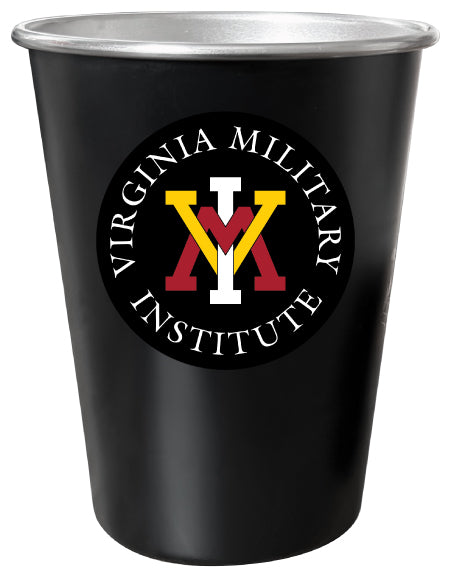 VMI Keydets 8 oz Tin Cup Black Matte Coating Officially Licensed Single