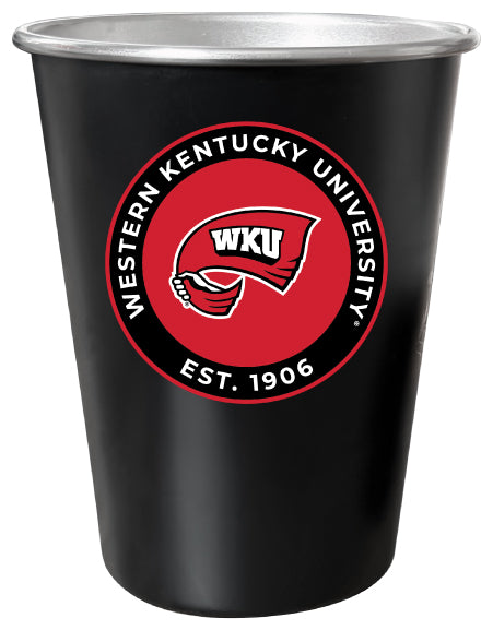 Western Kentucky Hilltoppers 8 oz Tin Cup Black Matte Coating Officially Licensed Single