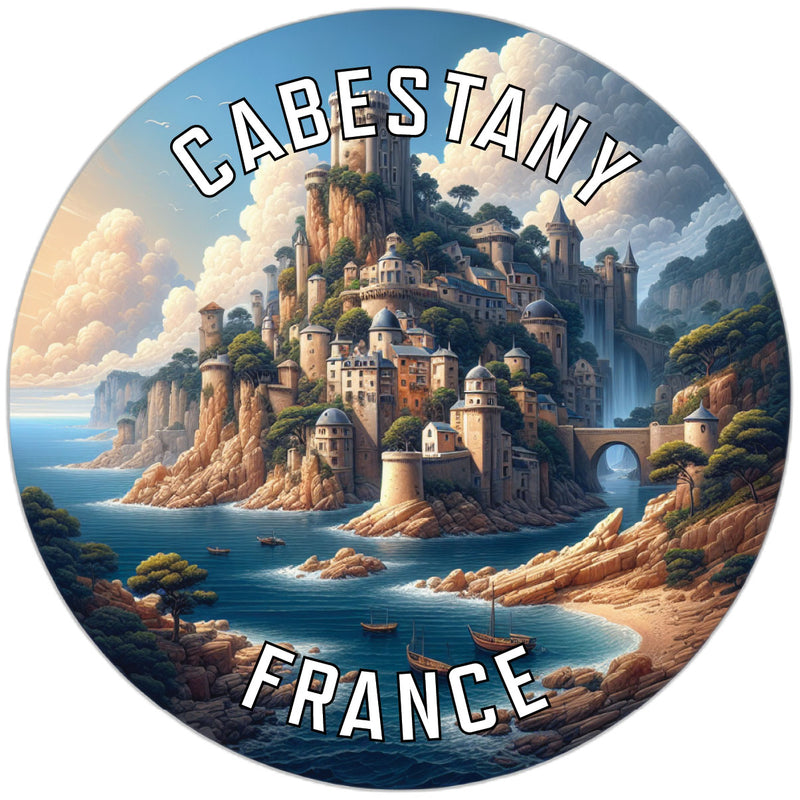 Cabestany France Souvenir Die Cut Flat Magnet 2-Inch