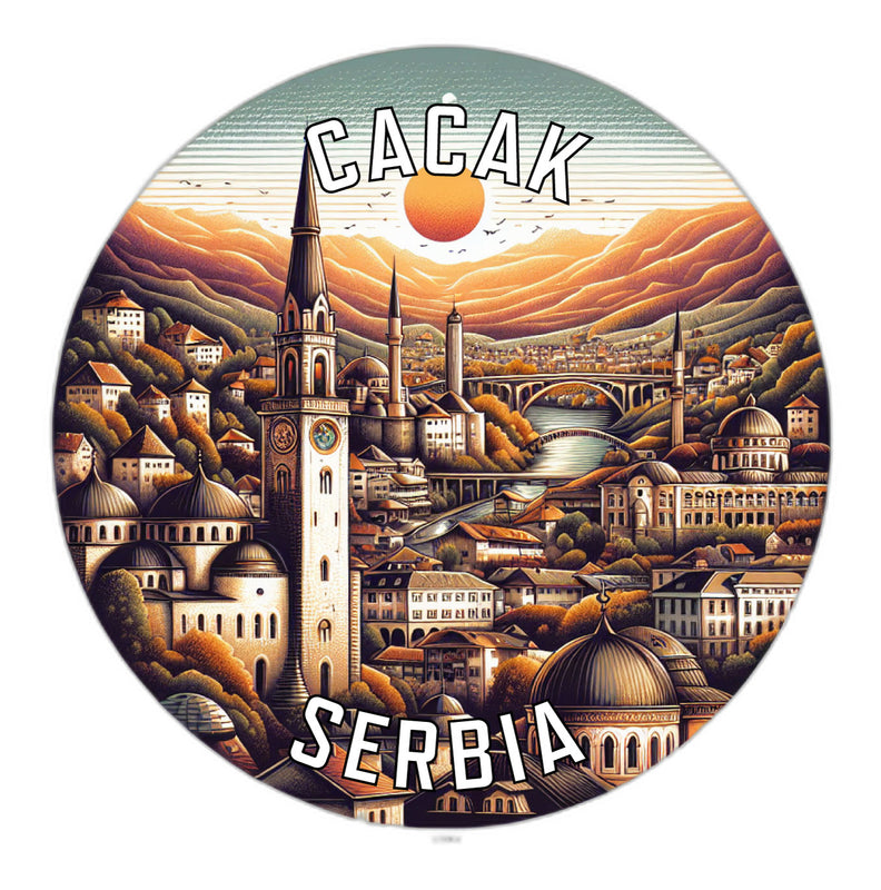 Cacak Serbia Souvenir Vinyl Decal Sticker 2-Inch