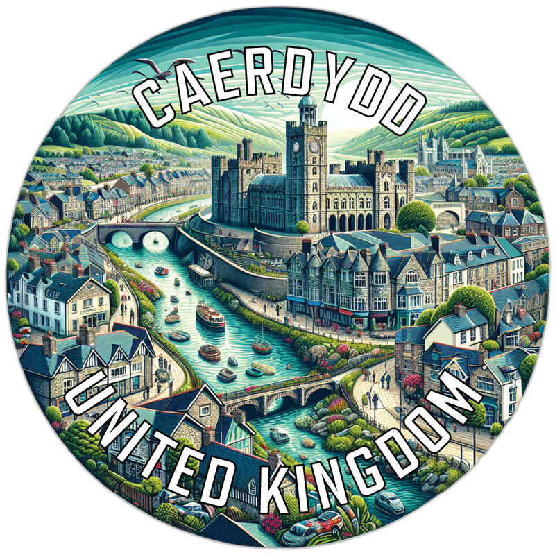 Caerdydd United Kingdom Souvenir Die Cut Flat Magnet 6-Inch