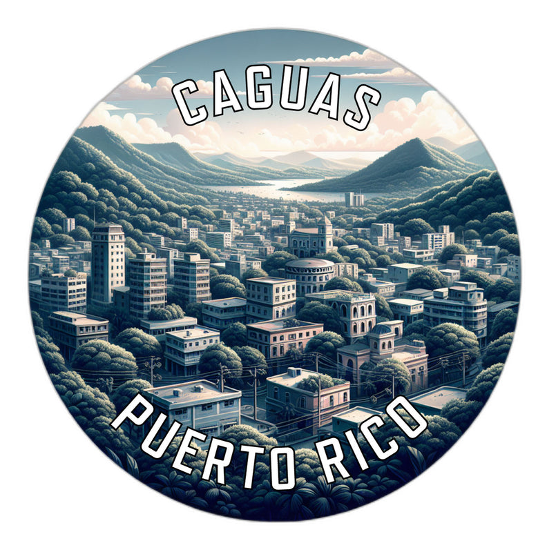 Caguas Puerto Rico Souvenir Die Cut Flat Magnet 2-Inch