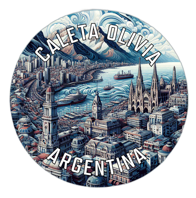 Caleta Olivia Argentina Souvenir Die Cut Flat Magnet 6-Inch