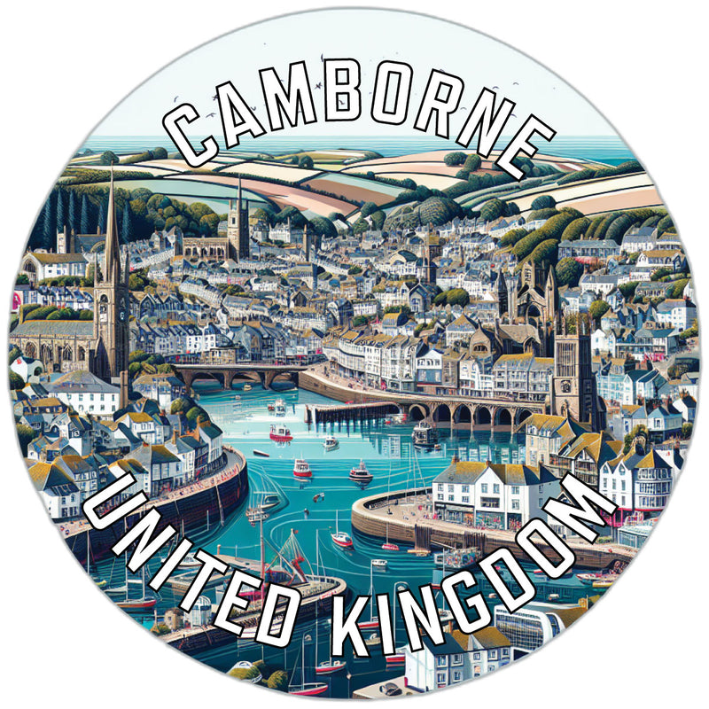 Camborne United Kingdom Souvenir Die Cut Flat Magnet 2-Inch