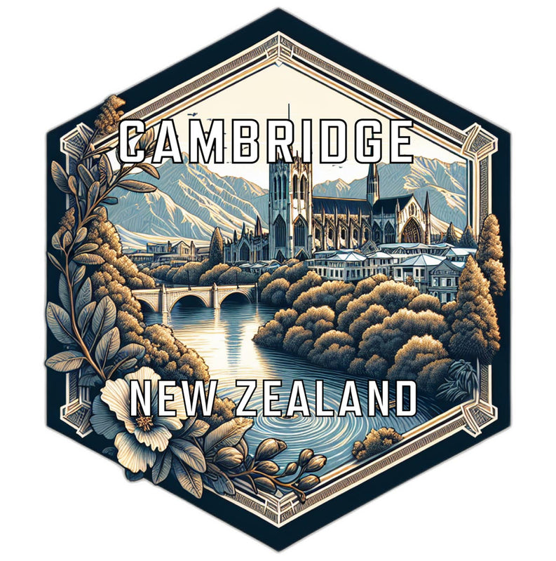Cambridge New Zealand Travel Destination Souvenir Vinyl Decal Sticker 2-Inch