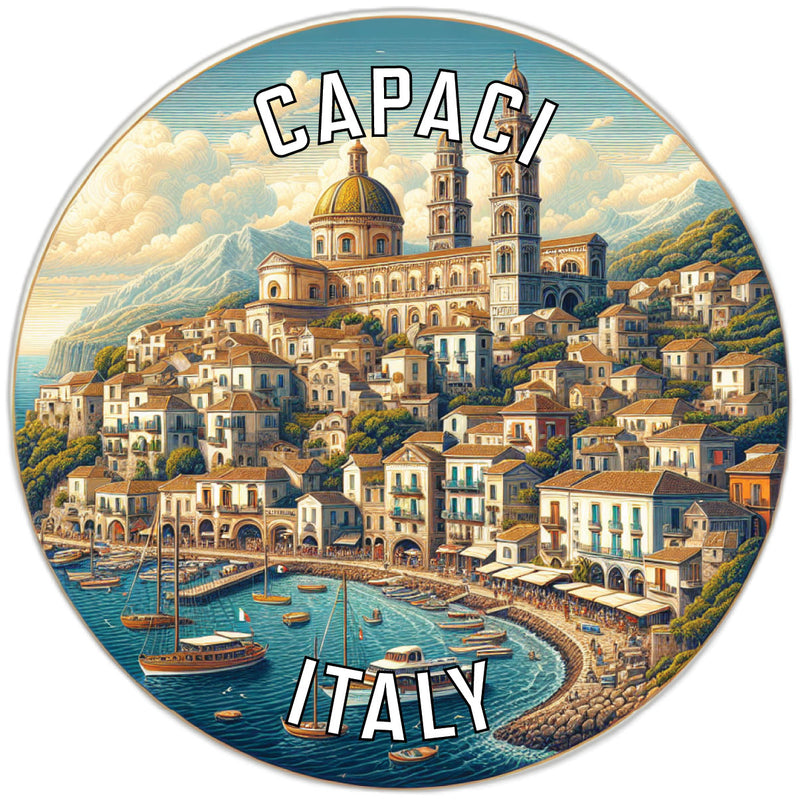 Capaci Italy Souvenir Die Cut Flat Magnet 2-Inch