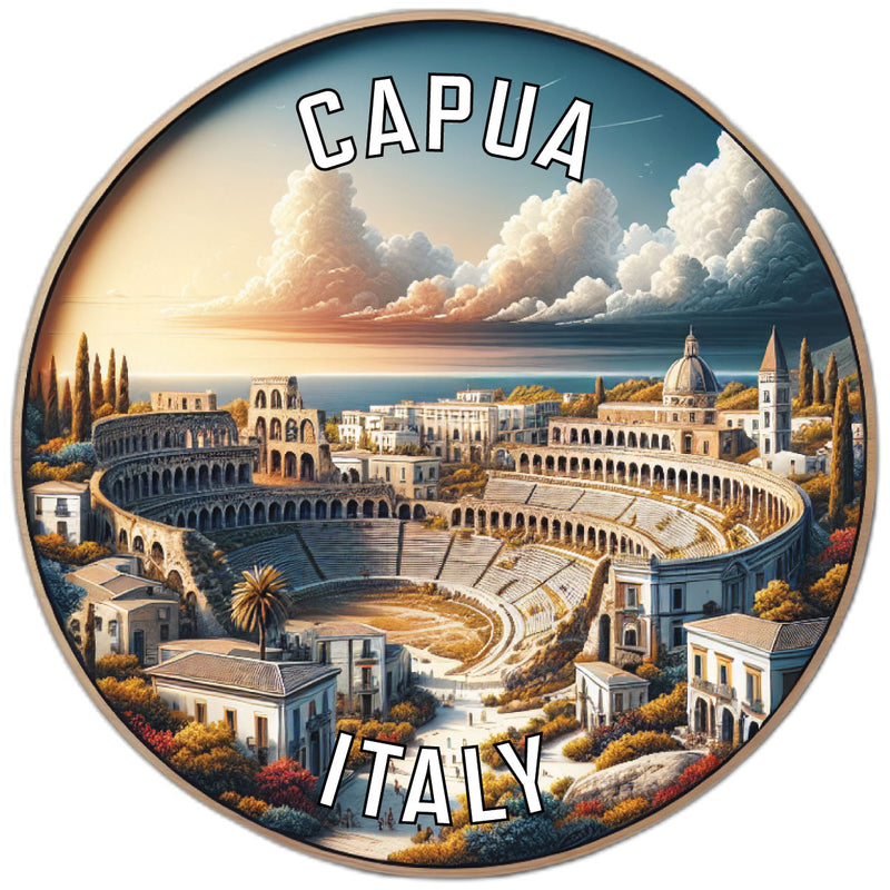 Capua Italy Souvenir Die Cut Flat Magnet 2-Inch