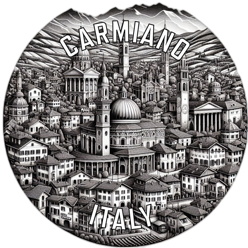 Carmiano Italy Souvenir Die Cut Flat Magnet 2-Inch