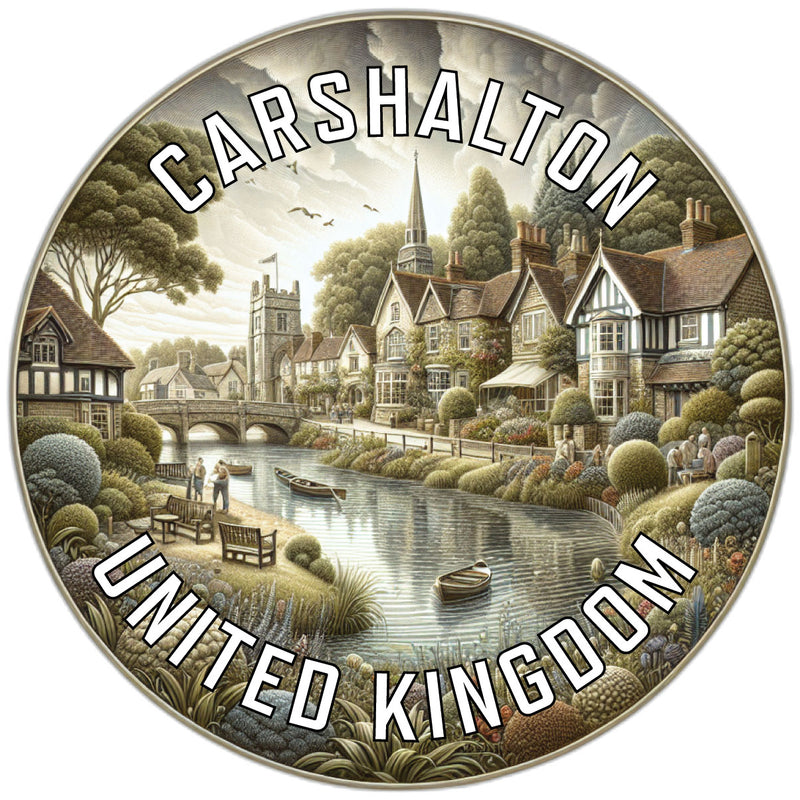 Carshalton United Kingdom Souvenir Die Cut Flat Magnet 2-Inch