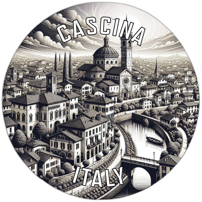 Cascina Italy Souvenir Die Cut Flat Magnet 2-Inch