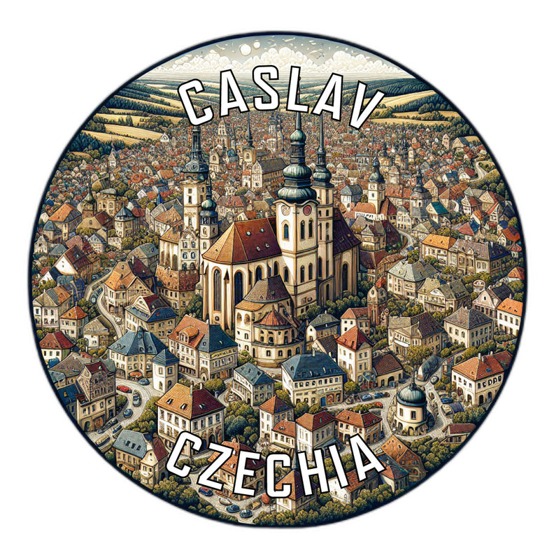 Caslav Czechia Souvenir Die Cut Flat Magnet 6-Inch
