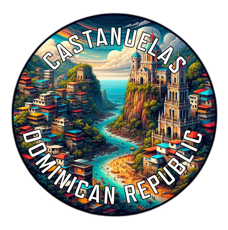Castanuelas Dominican Republic Souvenir Die Cut Flat Magnet 6-Inch