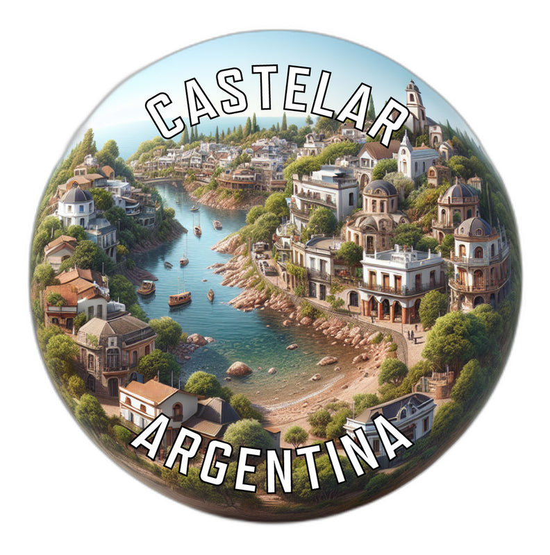 Castelar Argentina Souvenir Die Cut Flat Magnet 2-Inch