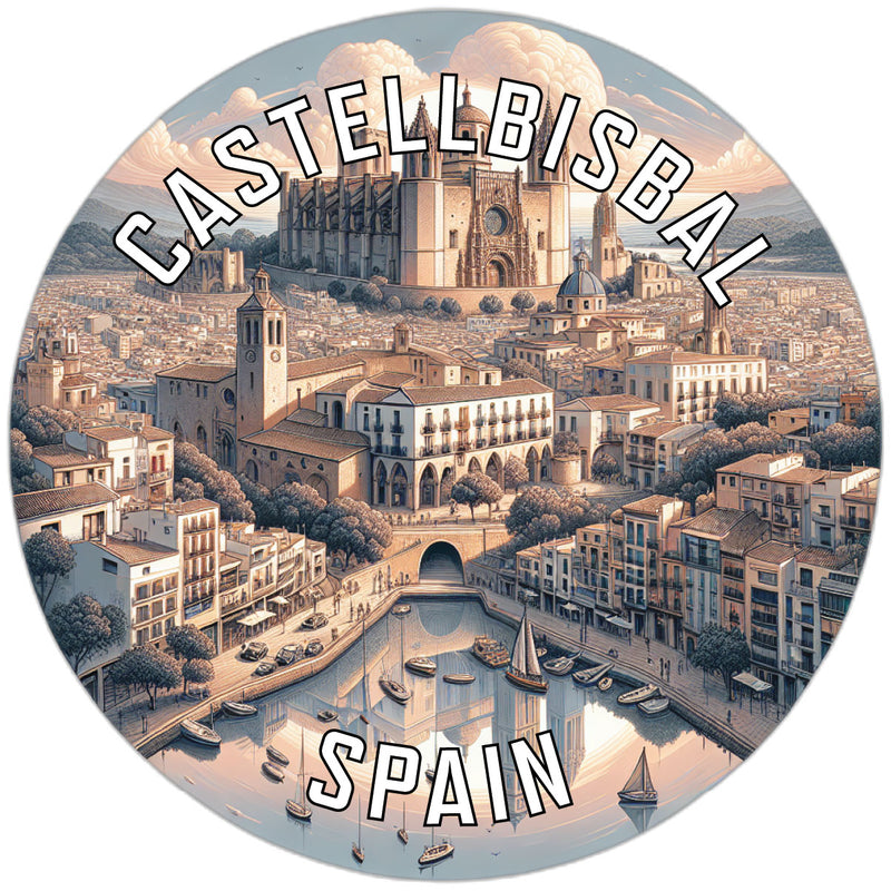 Castellbisbal Spain Souvenir Die Cut Flat Magnet 2-Inch