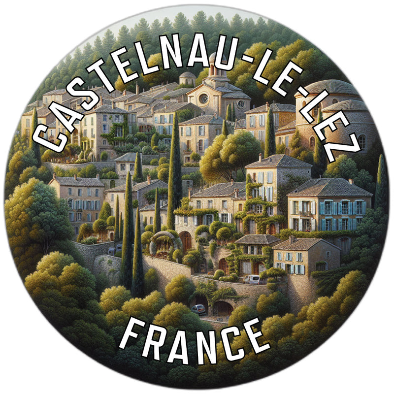 Castelnau le Lez France Souvenir Vinyl Decal Sticker 2-Inch