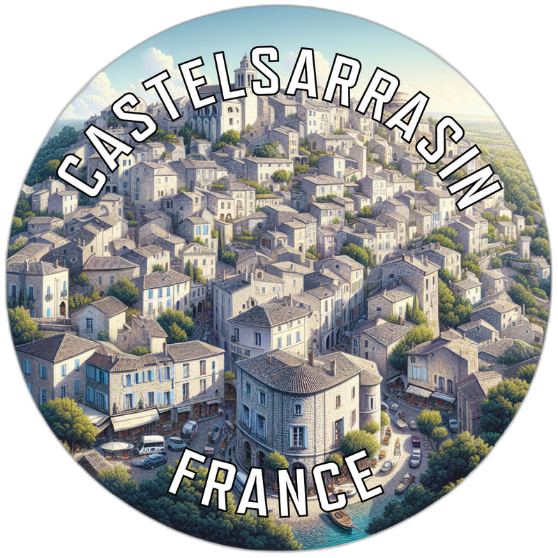 Castelsarrasin France Souvenir Die Cut Flat Magnet 6-Inch