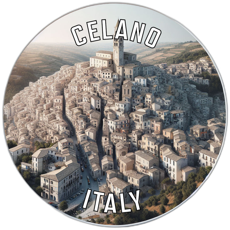 Celano Italy Souvenir Die Cut Flat Magnet 2-Inch