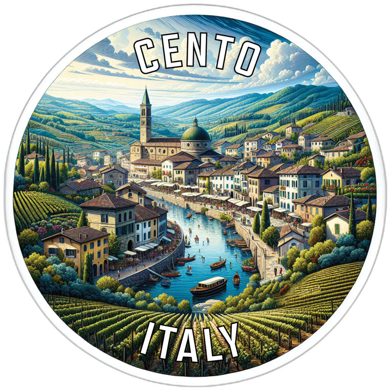 Cento Italy Souvenir Die Cut Flat Magnet 2-Inch