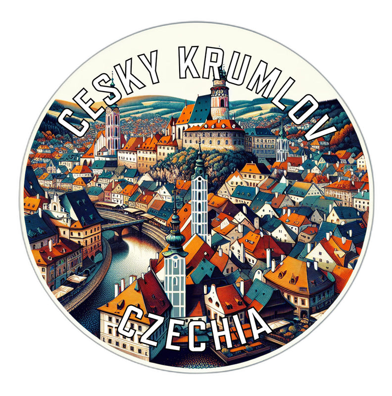 Cesky Krumlov Czechia Souvenir Die Cut Flat Magnet 6-Inch