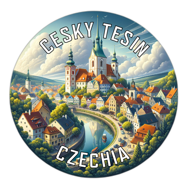 Cesky Tesin Czechia Souvenir Die Cut Flat Magnet 2-Inch