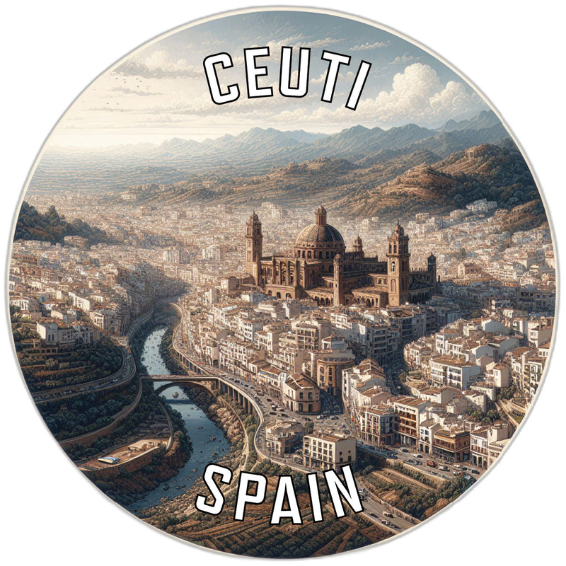Ceuti Spain Souvenir Die Cut Flat Magnet 2-Inch