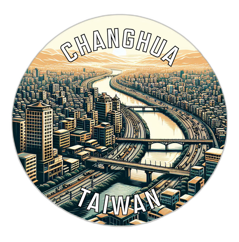 Changhua Taiwan Souvenir Die Cut Flat Magnet 2-Inch