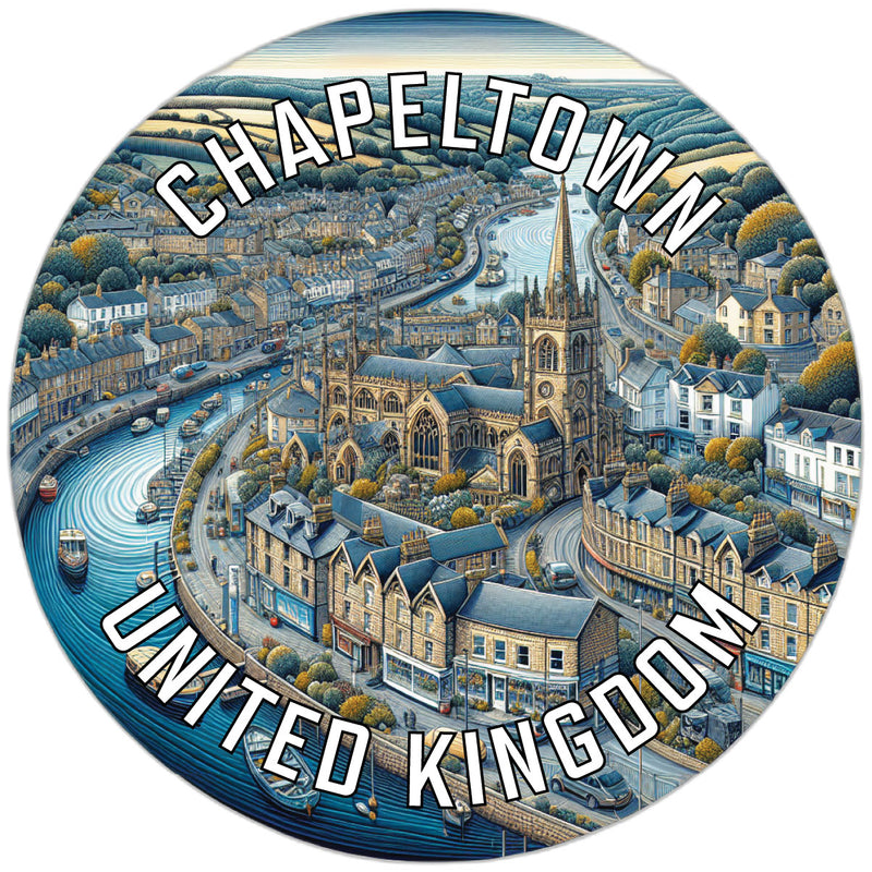 Chapeltown United Kingdom Souvenir Die Cut Flat Magnet 6-Inch