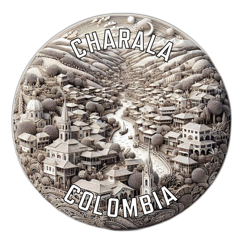 Charala Colombia Souvenir Die Cut Flat Magnet 2-Inch