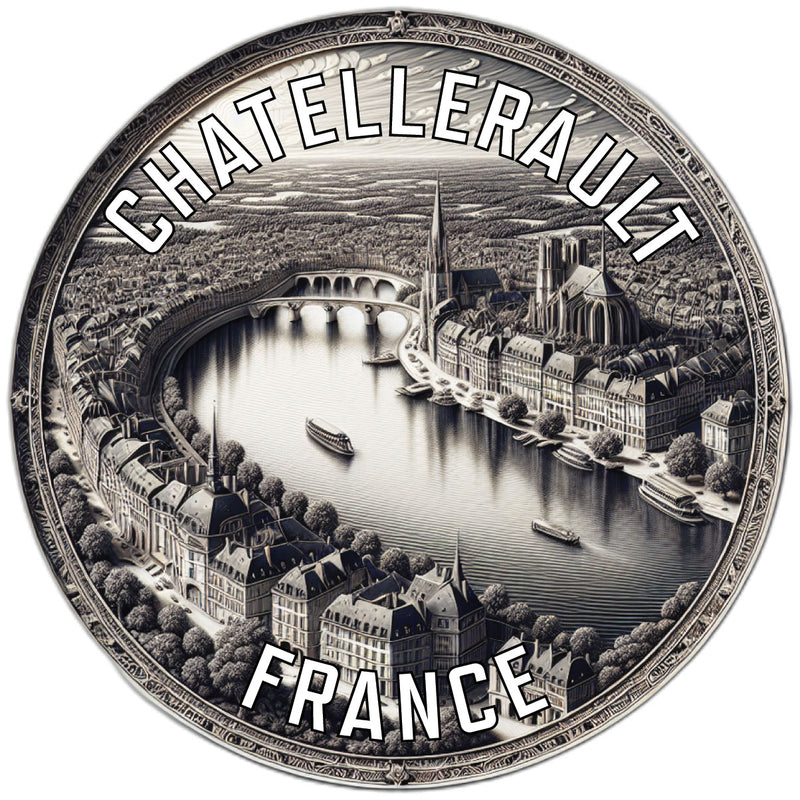 Chatellerault France Souvenir Vinyl Decal Sticker 6-Inch
