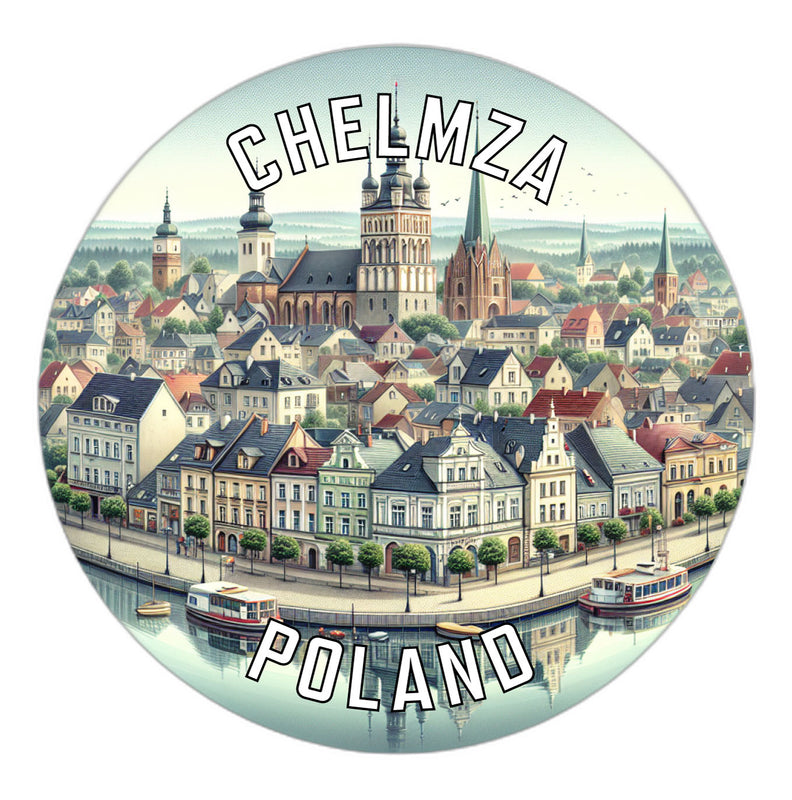 Chelmza Poland Souvenir Die Cut Flat Magnet 6-Inch