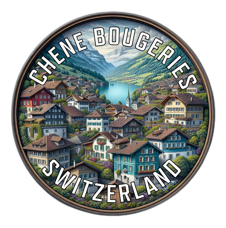 Chene Bougeries Switzerland Souvenir Vinyl Decal Sticker 3-Inch