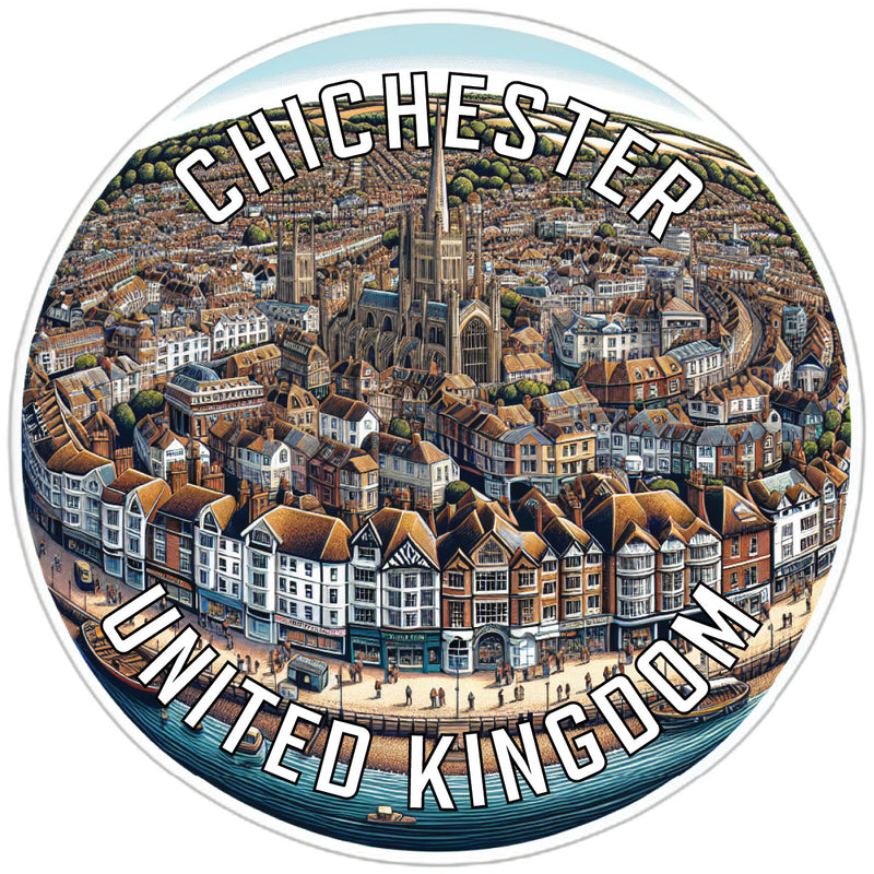 Chichester United Kingdom Souvenir Die Cut Flat Magnet 2-Inch