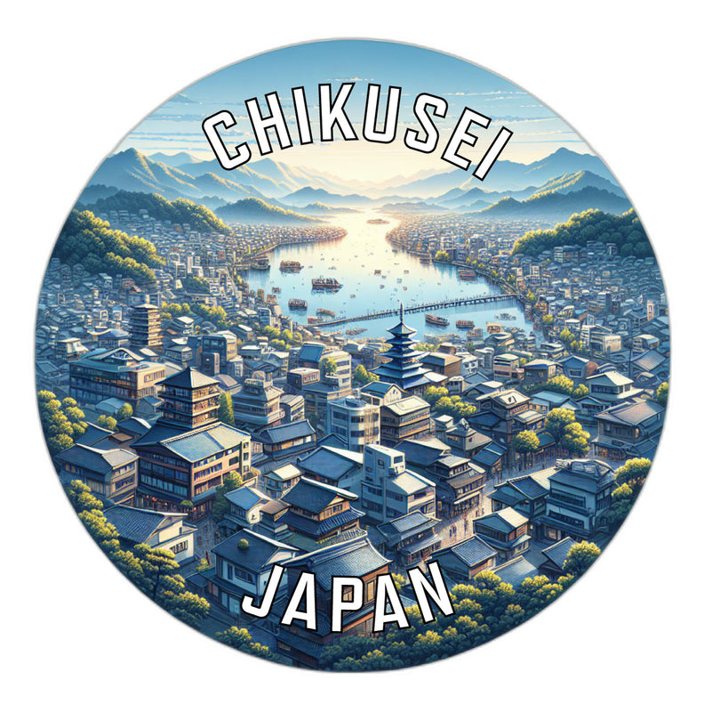 Chikusei Japan Souvenir Die Cut Flat Magnet 2-Inch