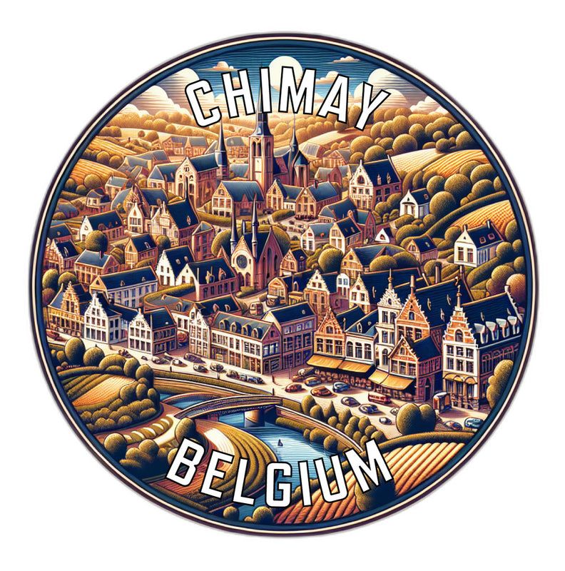 Chimay Belgium Souvenir Vinyl Decal Sticker 2-Inch