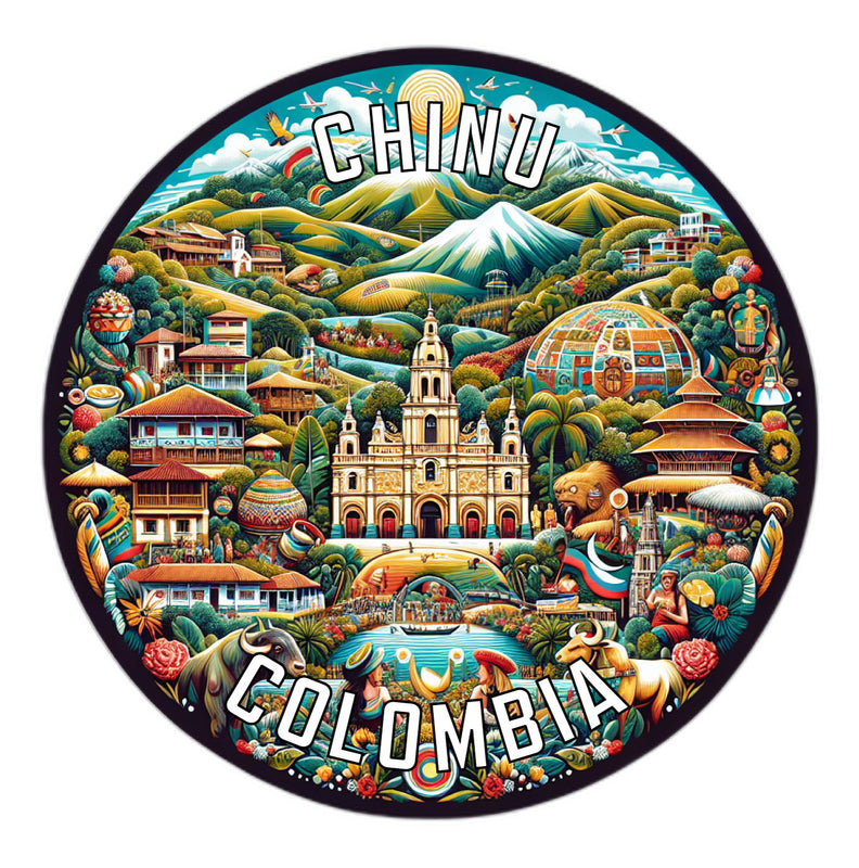 Chinu Colombia Souvenir Vinyl Decal Sticker 2-Inch