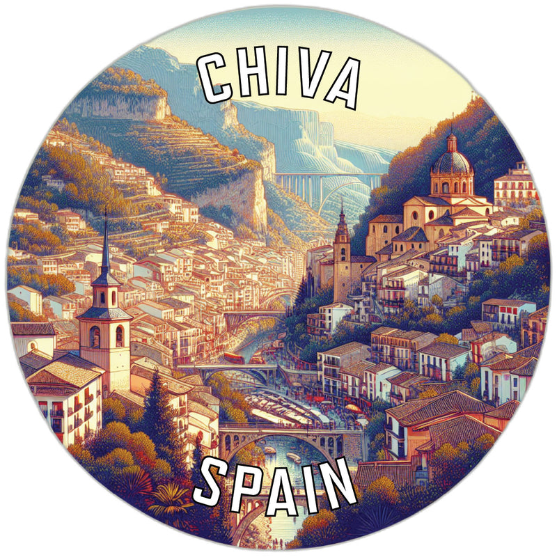 Chiva Spain Souvenir Die Cut Flat Magnet 2-Inch
