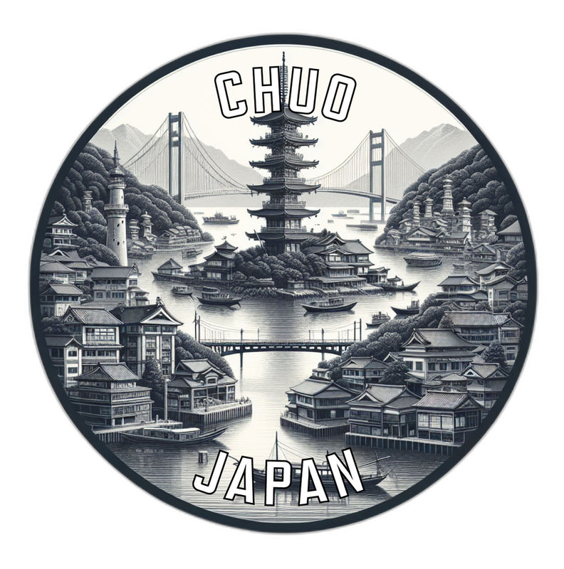 Chuo Japan Souvenir Die Cut Flat Magnet 6-Inch